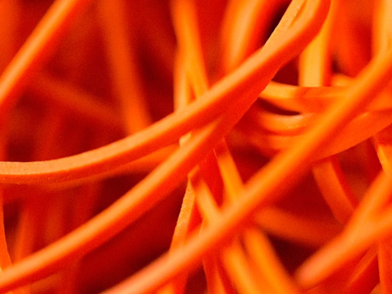 Rainbow Rubber Bands (Orange) Size 16