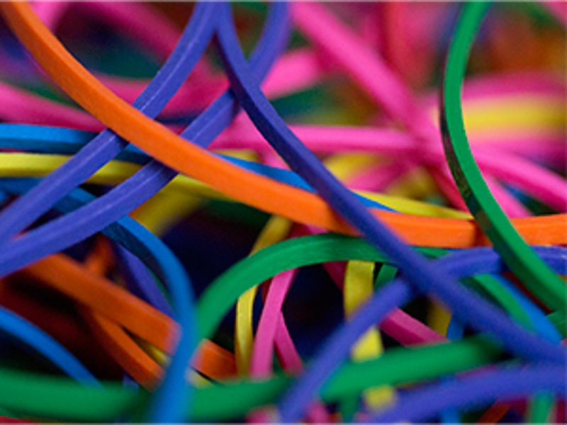 Rainbow Rubber Bands (Rainbow Pack) Size # 19, ¼