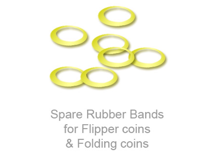 25 - Spare Rubber Bands for Flipper Coins & Folding Coins.