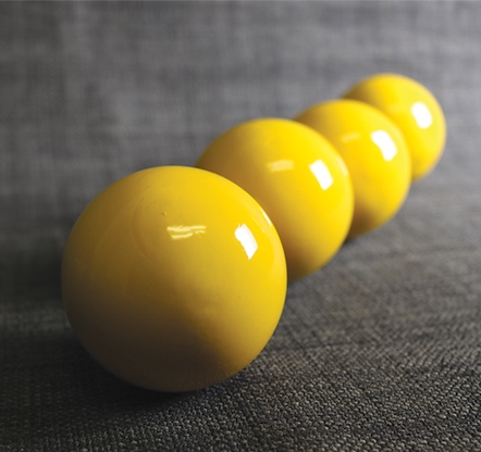 Wooden Billiard Balls yellow