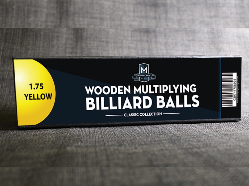 Wooden Billiard Balls (1.75" Yellow)